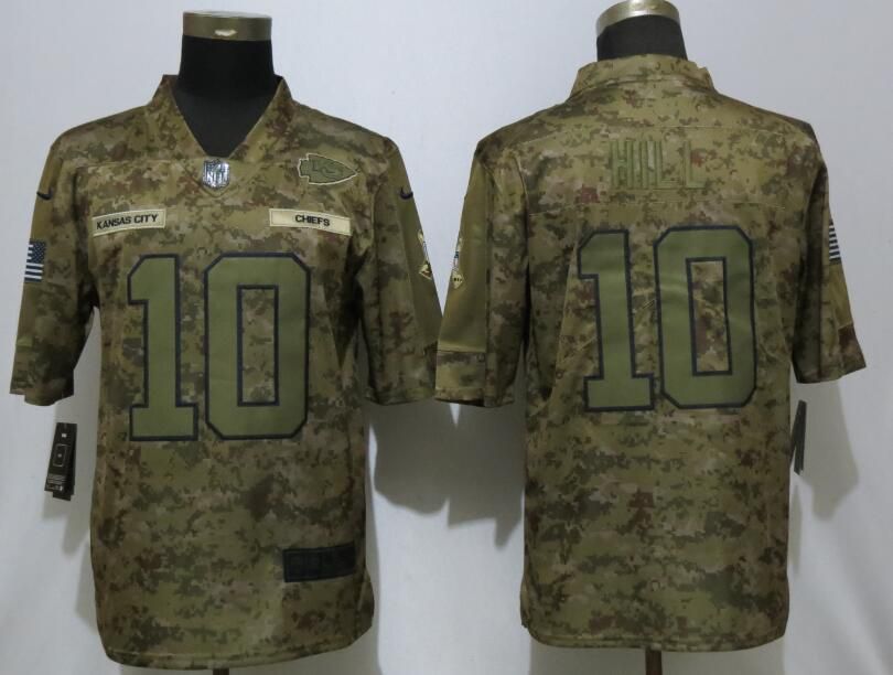 Men Kansas City Chiefs #10 Hill Nike Camo Salute to Service Limited NFL Jerseys->kansas city chiefs->NFL Jersey